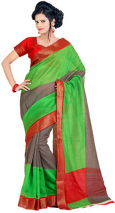 DESIGN WILLA Printed Bollywood Silk Cotton Blend Saree