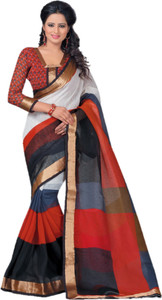 Lady Sringar Geometric Print Fashion Silk Cotton Blend Saree