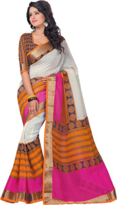 Lady Sringar Striped Fashion Silk Cotton Blend Saree
