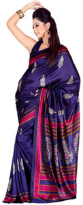 DESIGN WILLA Printed Bollywood Silk Cotton Blend Saree