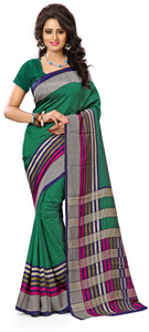 DESIGN WILLA Printed Bollywood Silk Cotton Blend Saree