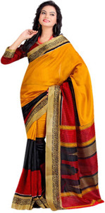DESIGN WILLA Printed Bollywood Silk Cotton Blend Saree