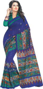 DESIGN WILLA Printed Bollywood Silk Cotton Blend Saree