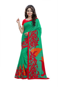 LADYSRINGAR Printed Fashion Silk Cotton Blend Saree