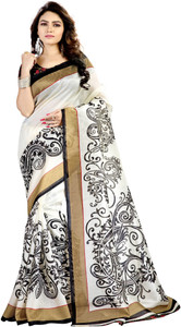 Yetnik Printed Bhagalpuri Silk Cotton Blend Saree