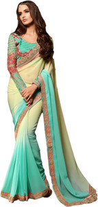 M.S.Retail Embroidered Bollywood Georgette Saree
