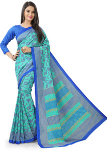 Sunaina Printed Bhagalpuri Silk Cotton Blend Saree