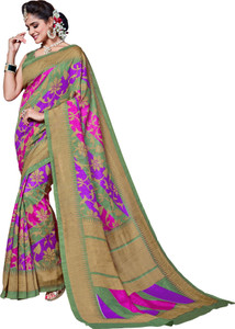 LADYSRINGAR Printed Fashion Silk Cotton Blend Saree