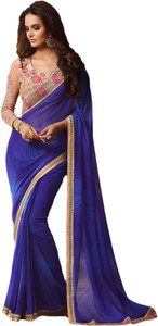 M.S.Retail Embroidered Bollywood Georgette Saree