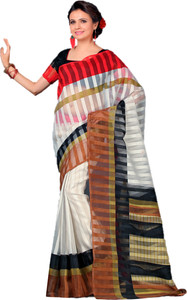 DESIGN WILLA Printed Bollywood Silk Cotton Blend Saree