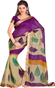 DESIGN WILLA Printed Bollywood Silk Cotton Blend Saree