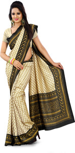 DESIGN WILLA Printed Bollywood Silk Cotton Blend Saree