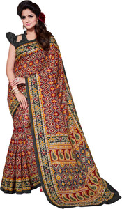 Yetnik Printed Bollywood Silk Cotton Blend Saree