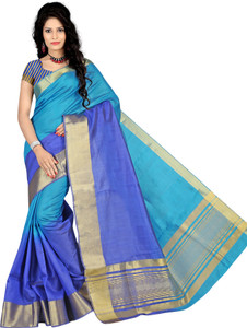 maxelegant Plain Fashion Tussar Silk Saree
