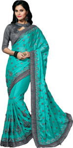 M.S.Retail Embroidered Bollywood Chiffon Saree