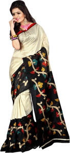 Saran Embellished, Floral Print Bollywood Art Silk Saree