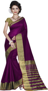 Villagius Plain Phulia Handloom Cotton Saree