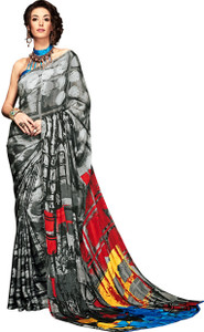 fashionzone Printed, Self Design Bollywood Pure Crepe Saree