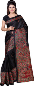 Ayka Self Design, Printed, Floral Print Fashion Khadi, Silk Saree
