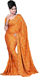 Vogue Era Self Design Bandhani Crepe Saree