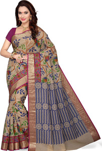 Rani Saahiba Printed Gadwal Polycotton Saree