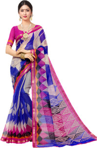 DESIGN WILLA Printed Venkatagiri Silk Cotton Blend Saree