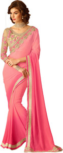 M.S.Retail Embroidered Bollywood Georgette Saree