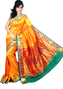 Aruna Fashions Woven Paithani Art Silk Saree Best Price In India Aruna Fashions Woven Paithani Art Silk Saree Compare Price List From Aruna Fashions Sarees 15184116 Buyhatke