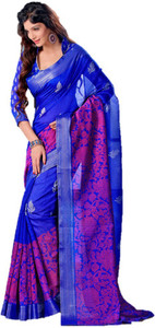 DESIGN WILLA Printed Bollywood Silk Cotton Blend Saree