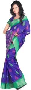 DESIGN WILLA Printed Bollywood Silk Cotton Blend Saree