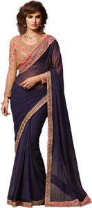 M.S.Retail Embroidered Bollywood Georgette Saree