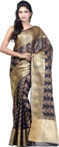 chandrakala self design banarasi handloom banarasi silk saree(black) 1173BLA