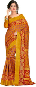 DESIGN WILLA Printed Bollywood Silk Cotton Blend Saree