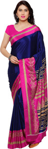 Saara Floral Print, Plain, Solid, Printed, Striped Daily Wear Crepe Saree
