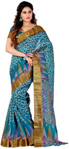 DESIGN WILLA Printed Bollywood Silk Cotton Blend Saree