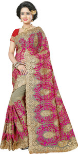 Odhni Embroidered Bollywood Net Saree