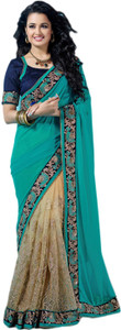 M.S.Retail Embroidered Fashion Handloom Chiffon, Net Saree