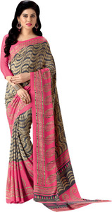 Saara Printed Leheria Crepe Saree