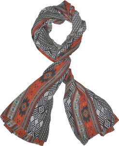 Drape Up Striped Poly Cotton Women's Stole