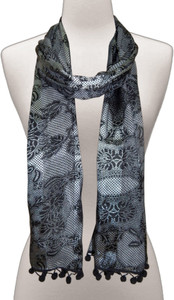 Bollywood Accessory Floral Print Satin Girls Scarf