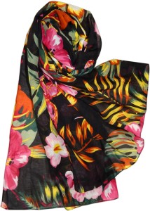 Bollywood Accessory Floral Print Polyester Girls Scarf