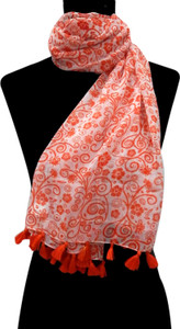 Bollywood Accessory Floral Print Polyester Women's Scarf