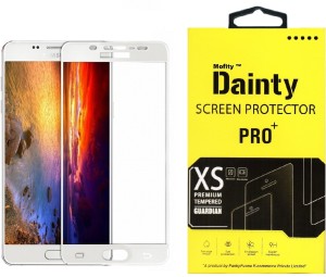 Dainty Tempered Glass Guard for Samsung Galaxy On Nxt (5.5 inch, White) (Full Screen Coverage)