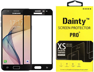 Dainty Tempered Glass Guard for Samsung Galaxy On8 (5.5 inch, Black) (Full Glass)