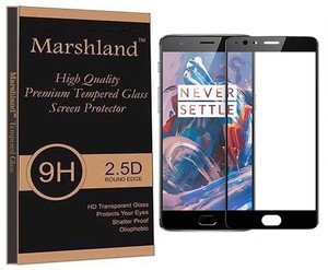 Marshland Tempered Glass Guard for One Plus 3 (Black)