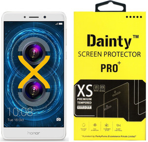 Dainty Tempered Glass Guard for Honor 6x (5.5 inch, White) (Full Glass)