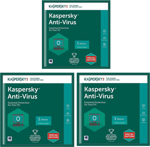 Kaspersky Antivirus Software 2017 New Slim Pack 3Pc 1Year ...