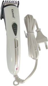 kemei km-201b wht electric wired  runtime: 30 min trimmer for men(white)