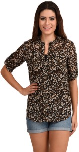The Gud Look Women's Printed Casual Multicolor Shirt