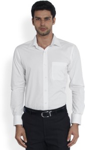 Raymond Men Solid Formal White Shirt